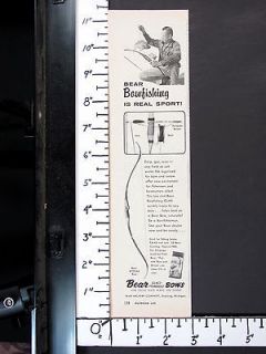 ARCHERY Bowfishing Outfit Recurve Hunting Bow magazine Ad Fred 132