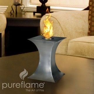 NEW Pureflame Concave CON001 Fire Stainless Ethanol Biofuel Table Top