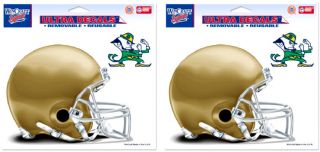 Notre Dame Helmet Ultra Removable & Reusable 6 X 5 Decals NCAA