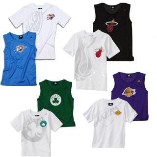 Adidas NBA Youth Boys Jersey & Tee Shirt Combo OKC Thunder, Heat