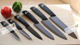 Chef Kitchen Cutlery BLACK Advanced Ceramic knife Size Choice 3 4 5