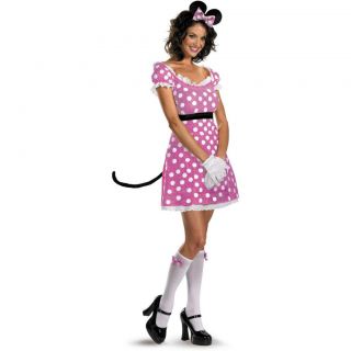 Adult Womans Toon Mickey Mouse Sexy Pink Minnie Costume