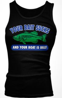 Sucks and Your Boat Is Ugly Fishing Hilarious Funny Girls Tank Top