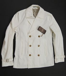GUCCI Admiral Double Breaste d Peacoat Jackets White size 46 NEW NWT $