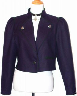 ADMONT Blue BOILED WOOL Gorsuch Dress Suit Short Fitted Dress JACKET