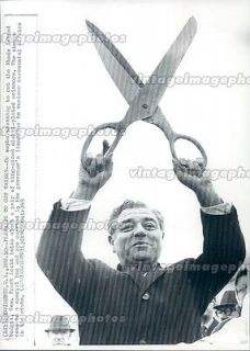 1969 Governor Frank Licht Giant Scissors Ribbon Cutting Rhode Island