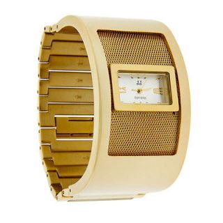 Jules Jurgensen Ladies Oversized XL Gold Tone Bracelet Dress Watch