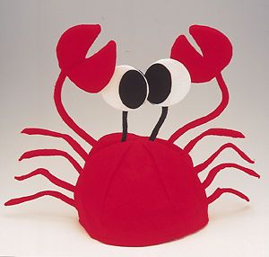 Adult Child Red Novelty Lobster Crab Hat Costume Cap
