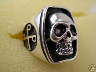 The Phantom Skull Ring Size 15, Silver Plated, Plus A Free Ring from