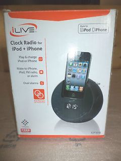 Newly listed iLive ICP101B LCD  Alarm Clock Radio iPhone/iPod Dock