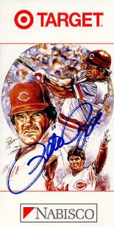 Pete Rose Cincinnati Reds Autographed Nabisco Target Promo Vintage
