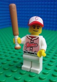 Lego Baseball Player minifig Bat Town City Sport 8803