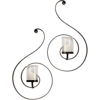 Set of 2 Argento Spiral Sconces