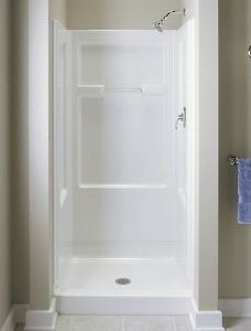 Sterling by Kohler 36 White Vikrell Shower Stall, Wall Base Bathroom