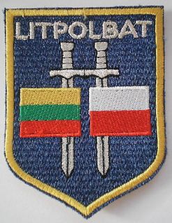 Lithuanian Polish Uniform Sleeve Patch Peace Force Battalion LITPOLBAT