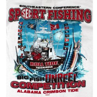 Alabama Crimson Tide Football T Shirts   Biggest Catch Go Deep SEC