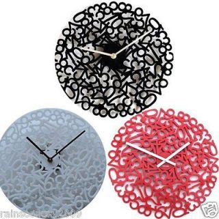 Modern Style Home Room Decor Wall Clock Clocks Black Red White Color