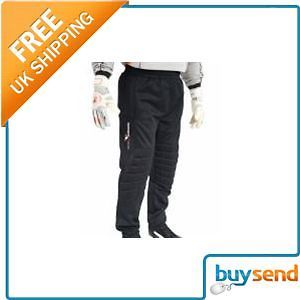 Black Padded Goalkeeper Goalie Gk Pants Trousers 30 32