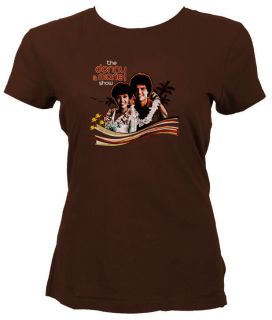 DONNY AND MARIE OSMONDS IN HAWAII T SHIRTS TRENDY COOL BROWN VINTAGE