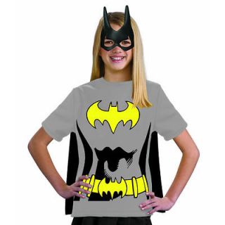 Batgirl CHILD Costume Kit Size S Small 4 6 T Shirt Cape Mask NEW