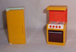 Vintage Fisher Price Toys Doll House Kitchen Appliances Stove
