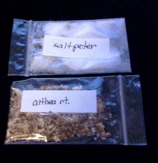 WITCHES HERBS FOR LOVERS ALTHEA ROOT & SALT PETER WICCA PAGAN WITCH