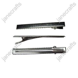 78mm 100PCS Rectangular Single Prong Alligator Clips For Hair Bows