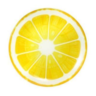 Pfaltzgraff Citrus Lemon Round Glass Plate
