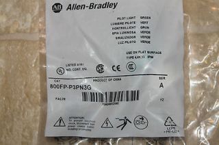 Allen Bradley 800FP P3PN3G Green LED Pilot Lamp Lot of 5