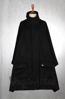 vb HOMME Mens Poncho Style Long Coat with Removable Hood 7IC