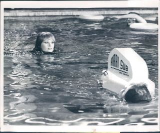 1969 Movie Star Pamela Tiffin Water Tight Camera Swimming Pool