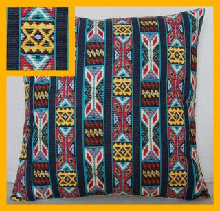 Fantastic Native American Indian Beaded Stripe cotton fabric cushion