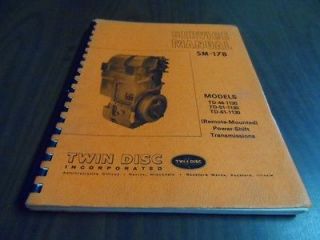 Twin Disc SM 178 Power Shift Transmission Service Manual