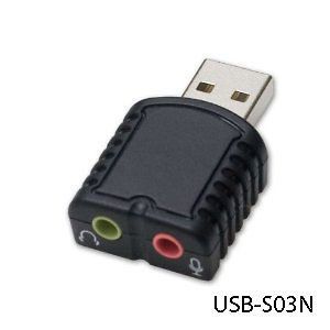 USB 2.0 to 3.5mm Stereo & Microphone Input Sound Mini Adapter   USB3