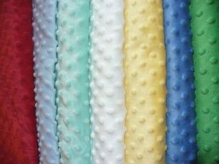 Minky Minkee Dot fabric squares for rag or traditional quilts U