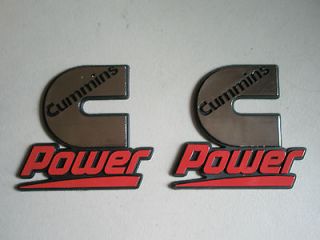 CUMMINS POWER emblem (x2) Dodge Kenworth Peterbilt