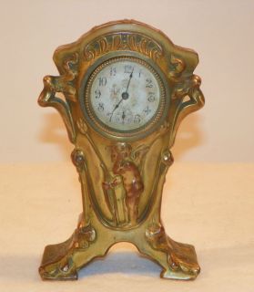 American Art Nouveau Clock. New Haven Clock Co. Circa 1920.