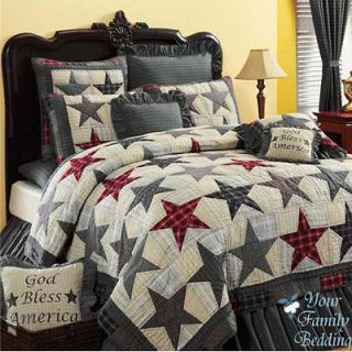 American Patriotic Star Twin Queen Cal King Size Quilt Best Cotton