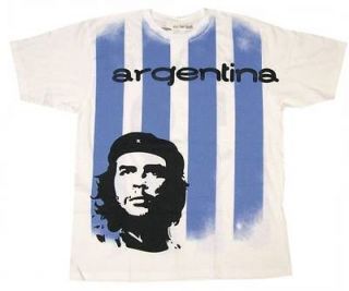 Che Guevara STRIPED Argentina Football Soccer Jersey Mens Tee Shirt