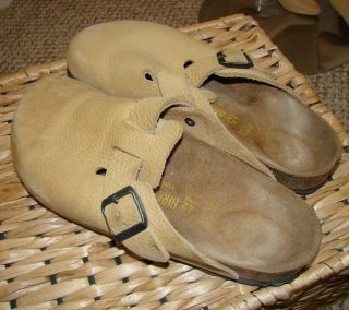 Tan Leather Birkenstock Boston Clog Sandal Shoe Mule Size 42 Men 9
