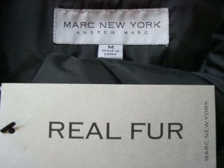 NWT MARC NEW YORK By ANDREW MARC Real Fur Hooded Full Length Down Coat