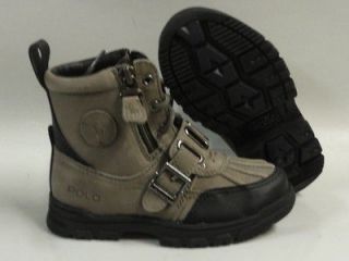 Polo Ralph Lauren Andres Grey Black Boots Toddler Baby Size 6