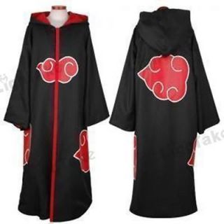 Japan Anime Naruto Akatsuki COSPLAY Costume 4 red clouds Cloak with