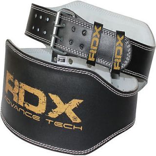 RDX Weight Lifting 6 Leather Belt Back Support Strap Gym Power