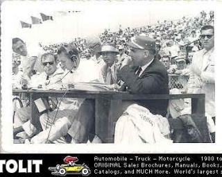 1949 Indy 500 Photo Bergere Bloemker Tom Carnegie Conto