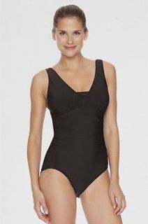 Lands End Grecian One Piece Mastectomy Slender Swimsuit Womens 6 NIP