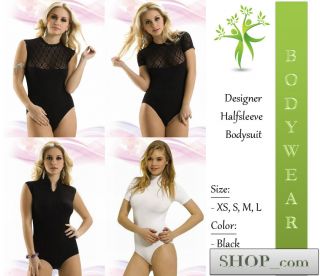 Bodywear Shop   Ladies Bodysuit   Lace Leotard   Half Sleeve Shaper