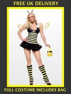 VERY SEXY HEN NIGHT HONEY BEE WASP FANCY DRESS COSTUME OUTFIT ANIMAL