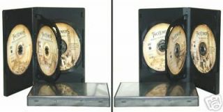 10) DV4R22BK 4 DVD 4DVD Quad DVD Boxes Cases Black New 22mm Thick