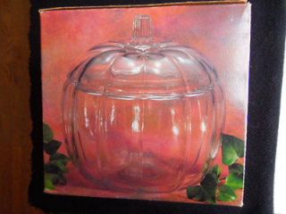Anchor Hocking Glass Pumpkin Jar Expressly for Dunkin Donuts NEW IN
